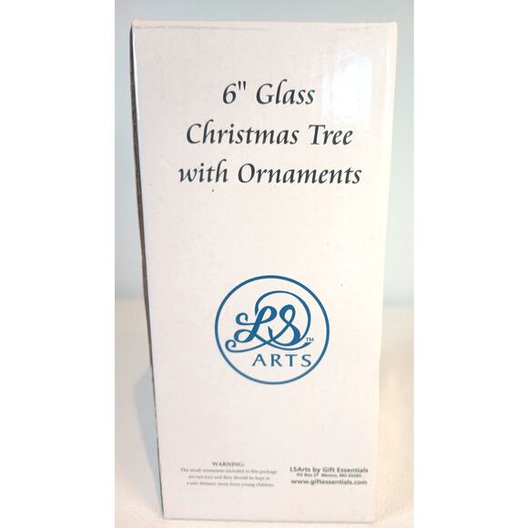 LS Arts Green Crystal 6" Christmas Tree 12 Assorted Removable Ornaments WAX-004 - Picture 5 of 6